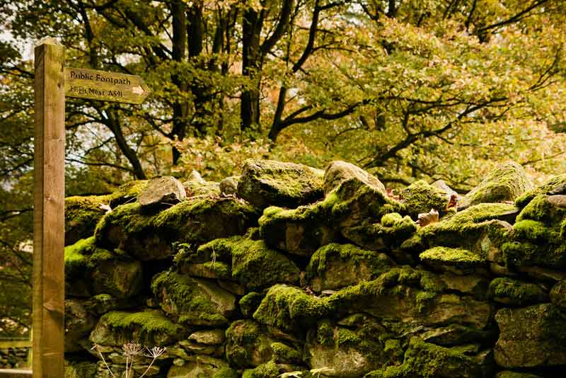 Lake District Wall on one of many paths around Keswick