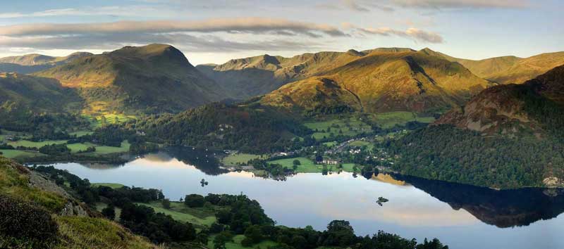 Stunning panoramic Views over Ullswater in the English Lake District